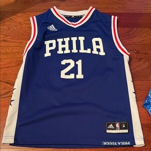 Adidas PHILA Blue and White Jersey